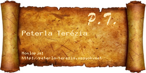 Peterla Terézia névjegykártya